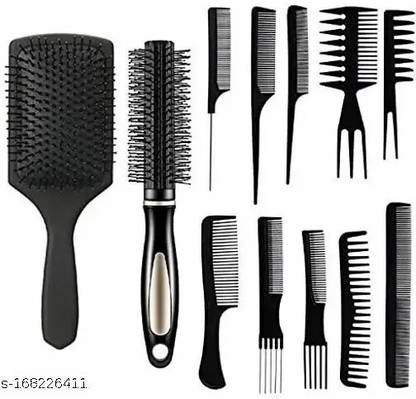 RUDRIKA 12 PIECE COMBO WITH FLAT BRUSH ,ROLLER COMB.10 IN 1 COMB SET