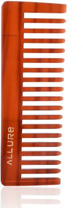 ALLURE Handmade Wide-Tooth Tortoiseshell Comb(HMC_T_07) Anti-Static Detangling