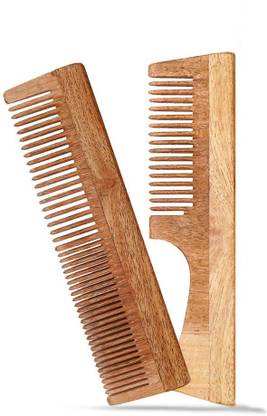 Ritwik Neem Wood Combs 100% Handmade, Anti- Dandruff