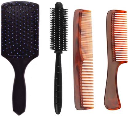 Xester Professional 4 PCS Hair Styling Different Types of Comb Set for Women/Men
