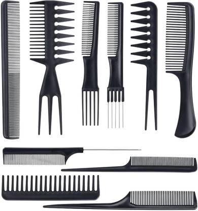 Shrachi 10PCS Hair Stylist Professional Styling Comb Set Variety Pack Great for All Hair