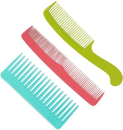 Notch Hair Comb Daily Grooming Regular Hair Comb Set of 3 (Multi)