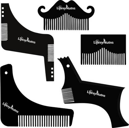 Lifesy Nutra Beard Shaper Tool shaping scale template tool set With Ultra-Slim Pocket Comb