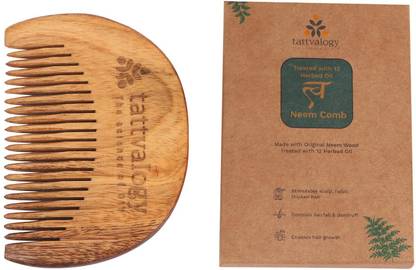 Tattvalogy Raw Neem Wood Beard Comb