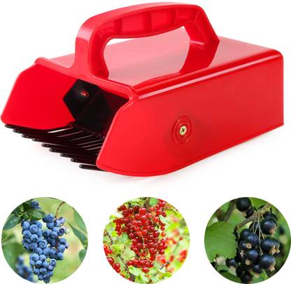 ORTIZA Metallic Berry Picker Comb & Rake-Plastic Blueberry Picker Scoop With Ergonomic