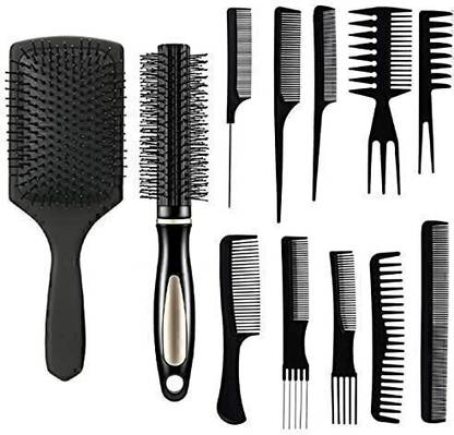 ELITEWAVE 12 Pieces Hair Brush Comb Set FOR UNISEX