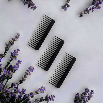 MICLAC Wide tooth comb for curly hair (pack of 3)