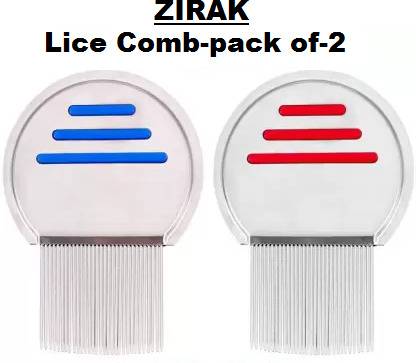 ZIRAK ZRK Stainless Steel Comb for Head Lice,Nit and Egg Removal-(Pack of-2)