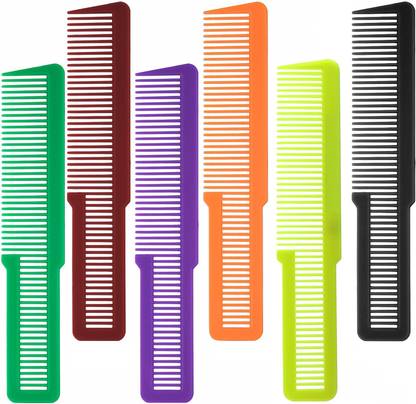 CombZone 6 maulticolour Hair Cutting Styling Comb Barber Hair Comb Clipper Cutting Comb