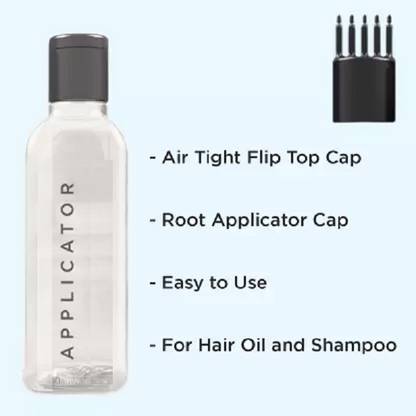Elecsera Hair Root Applicator Bottle with Comb Cap for Applying Hair Oil Shampoo Medicine 100 ml Bottle