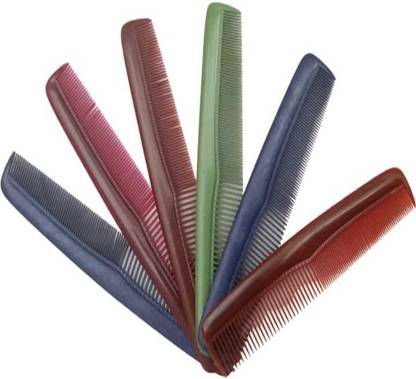 Jiyansh Traders 6 Pieces Plane Hair comb for Regular Uses Material Plastic