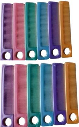 DHASRAM Comb for Men,Small ,Pocket Size Comb for Men,Plastic,Multicolor-Pack of 12