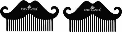 PARK DANIEL Mustache Beard Comb For Beard Shaping & Styling Combo Pack Of 2 Pcs