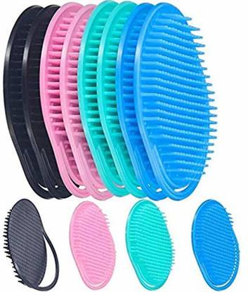 Xester Hand Grip Round Plastic Hair Comb Tools for Men & Women (multi color)-3 piece