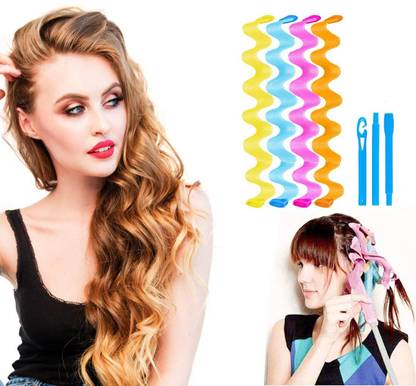 Star Work 7pcs Hair Curlers Spiral 30 cm Curls Styling Kit Hair Curler