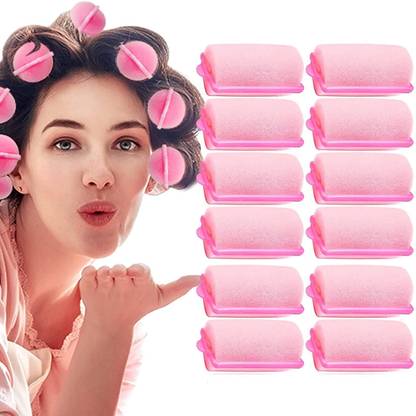 APOEM Foam Sponge Roller Heatless Hair Curler 12 Pcs Hair Curler