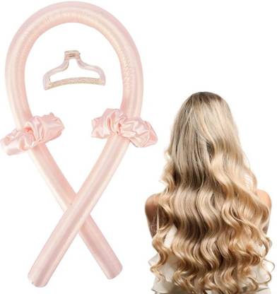 SHOPOGENIX Heatless Curling Rod Headband, No Heat Curl Ribbon with Hair Clips and Scrunchie Hair Curler