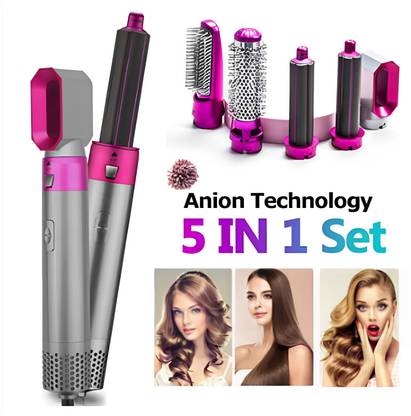 PGK TRADERS 5-in 1 Hair Dryer Styling Tool Hair Curler and Volumizer Hair Straightener Hair Curler