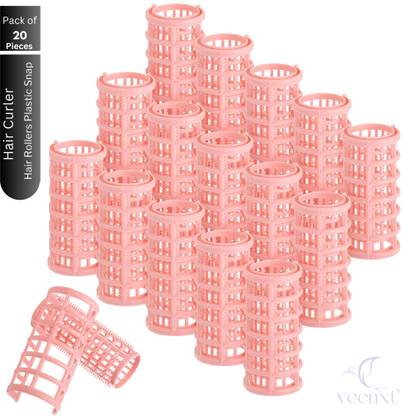 VEENXT Hair Rollers Plastic Snap for Roller Curlers for Hairdressing Styling - 20 DIY Hair Curler