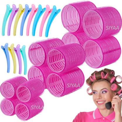 SIYAA Jambo hair roller ( set of 12) with section hair clip silver Hair Curler