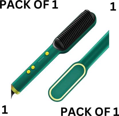 MJP TRADERS Hair Straightener Brush, Ionic Hair Straightener 2 in 1, Fast Heating F_Z3 Hair Curler