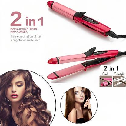 classy culture Professional Ceramic Plate Hair Curler Cum Hair Straightener for Women Hair Curler