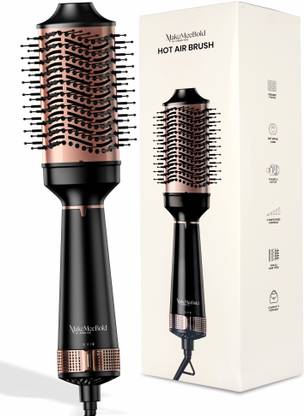 URBANYOG MakeMeeBold Hot Air Brush for Women | Dryer, Volumizer, and Straightener Hair Dryer  (1200 W, Gold Black)