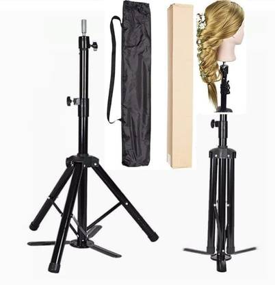 Views Wig Stand Tripod Mannequin Head Stand Adjustable Wig Head Stand (Black) Hair Extension