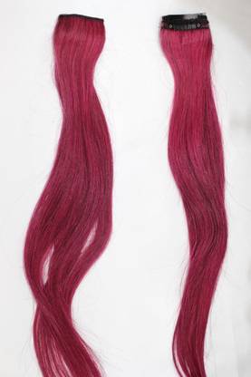 oriental Clip in extensions (pink streaks) Hair Extension