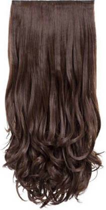 CRIBE 5 Clips Premium Quality Natural Brown Wavy Hair Extension