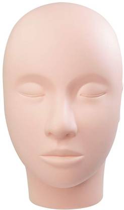 feelhigh Make Up, Lash Extension, Doll Face Head,Soft-Touch Rubber Practice Head Hair Extension