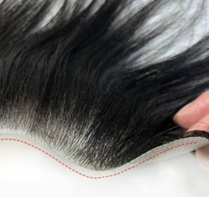 A B S Natural hair Frontal hair Patch for Thin Skin | PU Lace 100% Human hair Men Wig Hair Extension