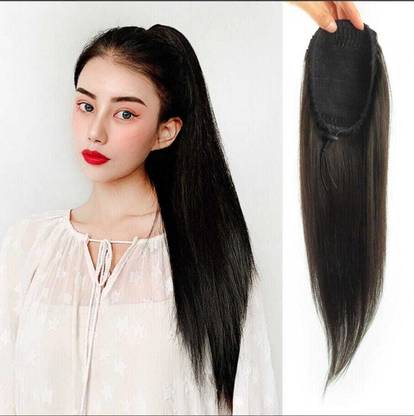 ABNITIO NATURAL HUMAN HAIR LONG WAVY DRAWSTRING PONYTAIL Hair Extension