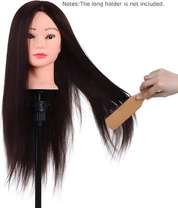 Coscat Synthetic Fiber Mannequin for  Extension Styling Training Doll Head Hair Extension
