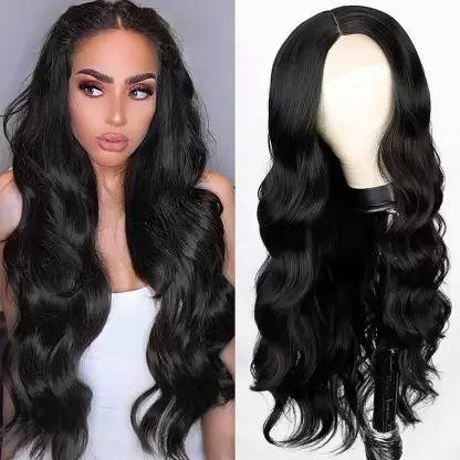 Hymaa Middle Part Long  Wig For Women & Girl Hair Extension