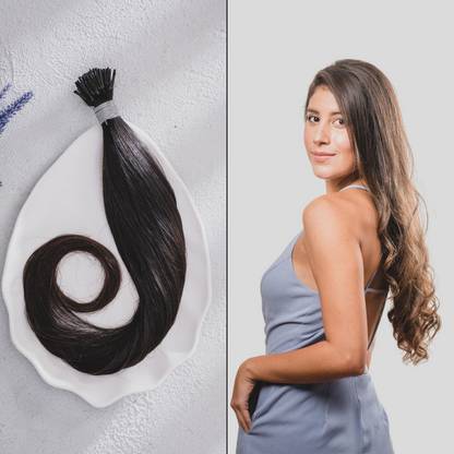 hair originals 100% Natural human hair I-Tip Extension- 22 Inches, 100 Strands, Natural Black Hair Extension