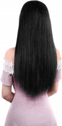 VIVIAN Beautiful Natural Look Black 5 Clip In Hair Extension