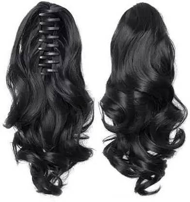 Views  Extensions And Wigs multi Step Cut Clutcher Wavy Ponytail Black  Hair Extension