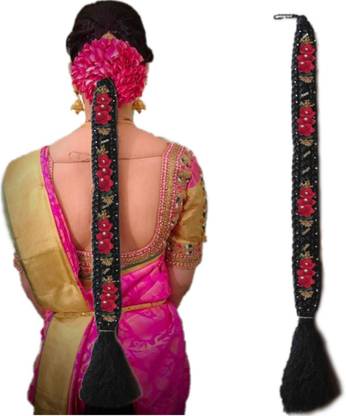 NANDITA Instant ready for wedding party function poola Jada hair extension Hair Extension
