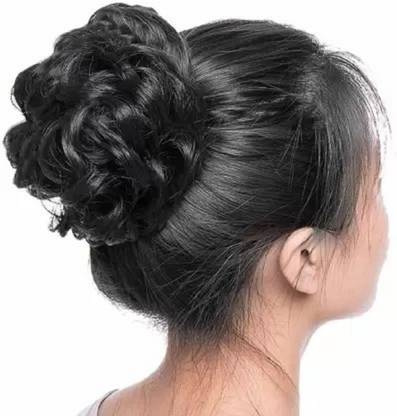 Zhunmun Short  Wig (Women) - MESSY BUN hair Hair Extension
