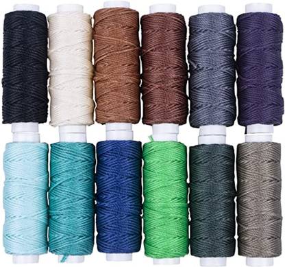 Neitsi Wax Coated Cords Polyester Leather Sewing Thread Coated Strings for Macrame Hair Extension