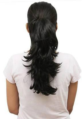 D-DIVINE Stylish Step Cutting Black Trendy Hair Extension