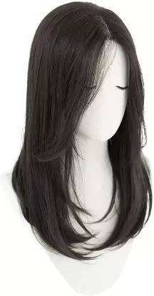 Hymaa Full Head Black Straight With Middle Part 26" Long  Wig For Women Hair Extension