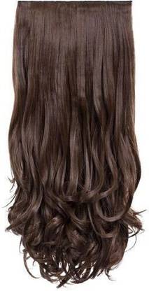 house of common GOOD QUALITY WAVY NATURAL BROWN HAIR EXTENTIONS(5 Clip) Hair Extension
