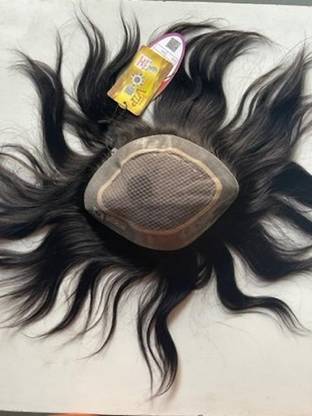 golden hair int Miraj hair patch for men size (9x6) 100% Indian Human hair Baldness solution Hair Extension