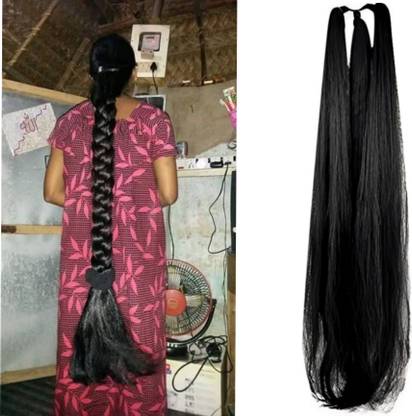 iFkart India Fashion kart Nyce Women's Girls's Black Choti 70gm  extensions Hair Extension