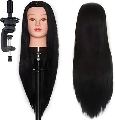 Plusbeauty Professional  Practice Dummy 30 Inch  For Cutting And Styling (Black) Hair Extension