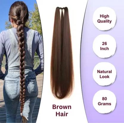 Glowkart Side Braid Brown Choti – साइड ब्रेड ब्राउन चोटी Hair Extension