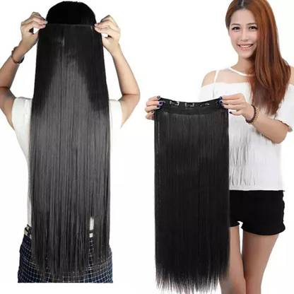 Longmax Extensions, Long  Synthetic Extensions For Women And Girls, Black Hair Extension