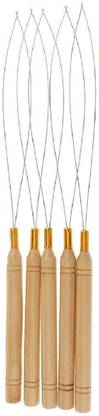 DreamExim 5Pcs Bun extension Hook Pulling Tool Needle Threader Micro Ring Loop Hair Extension